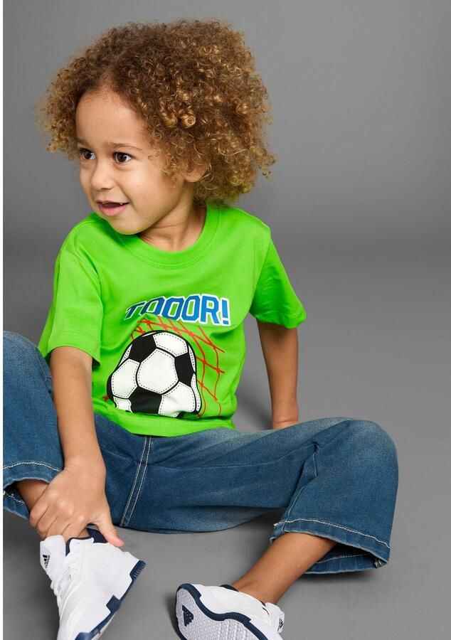 KIDSWORLD T-shirt Voetbal-print: TOOOR Korte mouwen basic pasvorm met state ts slogans - Foto 2