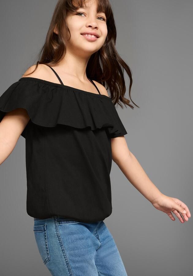 KIDSWORLD T-shirt Volant-Shirt Korte mouwen wijde pasvorm car hals van jersey stof - Foto 6