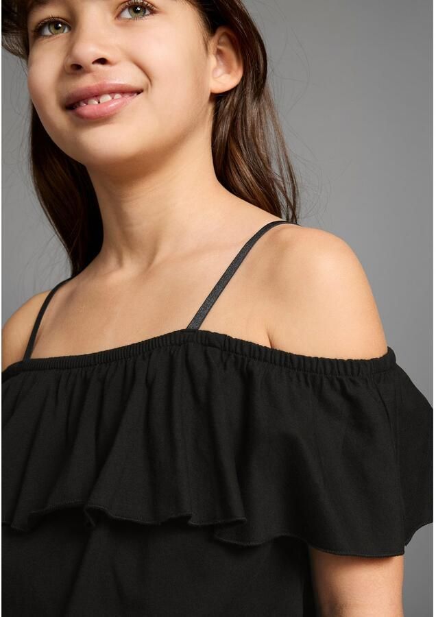 KIDSWORLD T-shirt Volant-Shirt Korte mouwen wijde pasvorm car hals van jersey stof - Foto 2