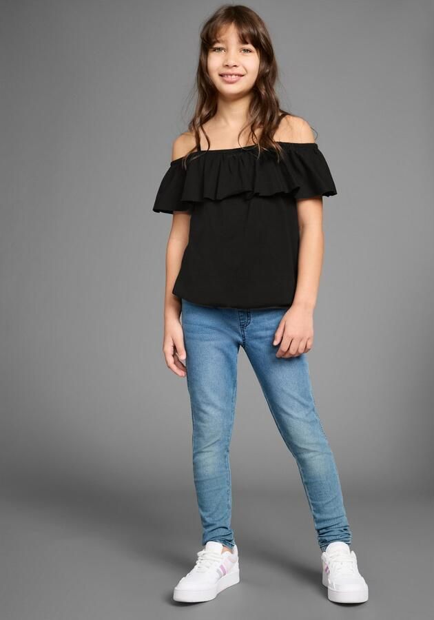 KIDSWORLD T-shirt Volant-Shirt Korte mouwen wijde pasvorm car hals van jersey stof - Foto 5