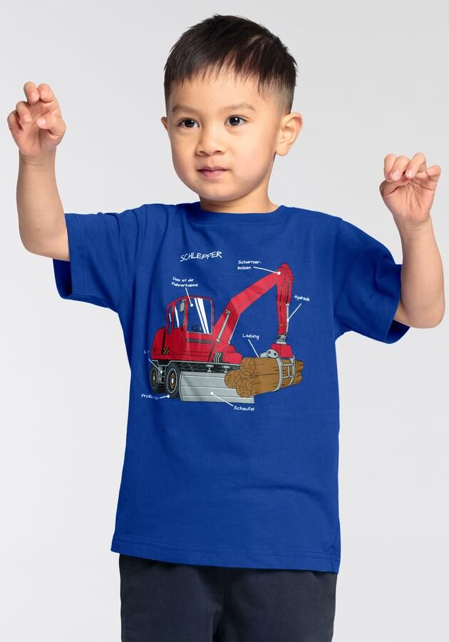 KIDSWORLD T-shirt Voor kleine jongens Korte mouwen basic pasvorm bedrukt met statements slogans - Foto 7