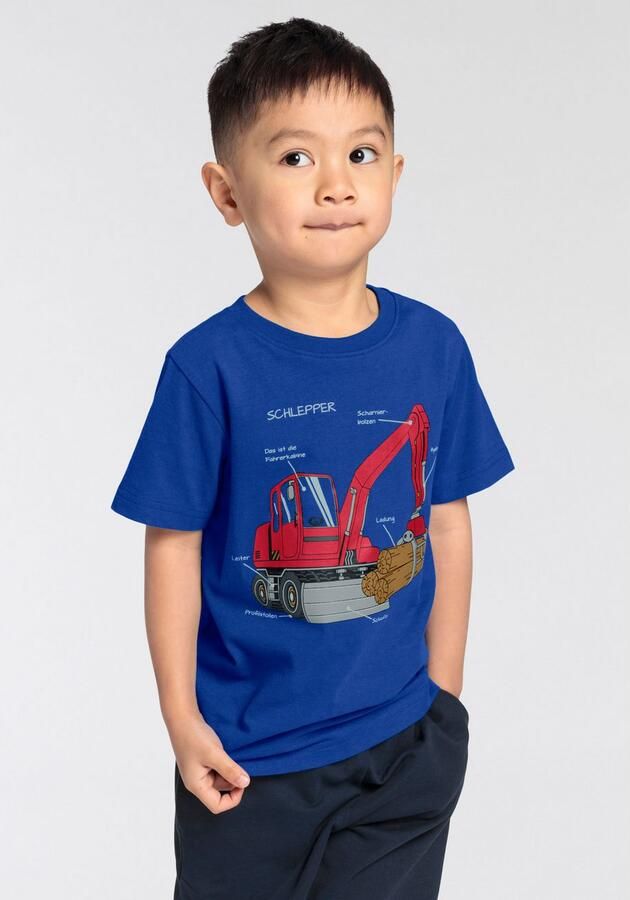 KIDSWORLD T-shirt Voor kleine jongens Korte mouwen basic pasvorm bedrukt met statements slogans - Foto 5