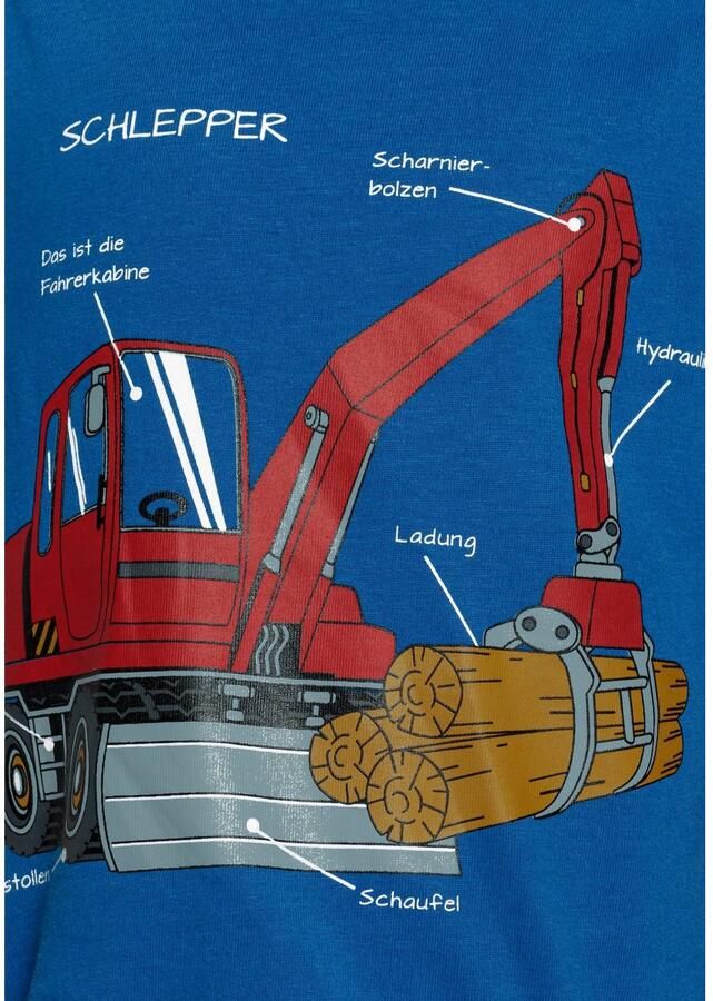 KIDSWORLD T-shirt Voor kleine jongens Korte mouwen basic pasvorm bedrukt met statements slogans - Foto 2