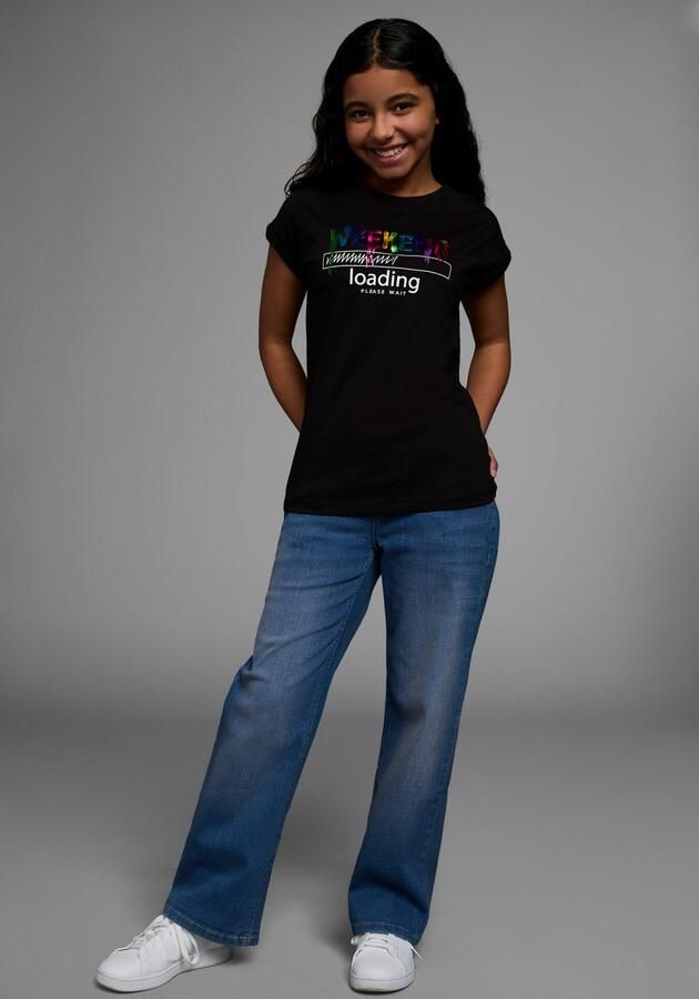 KIDSWORLD T-shirt WEEKEND loading...please wait Korte mouwen wijde pasvorm bedrukt uiterlijk ronde hals - Foto 6