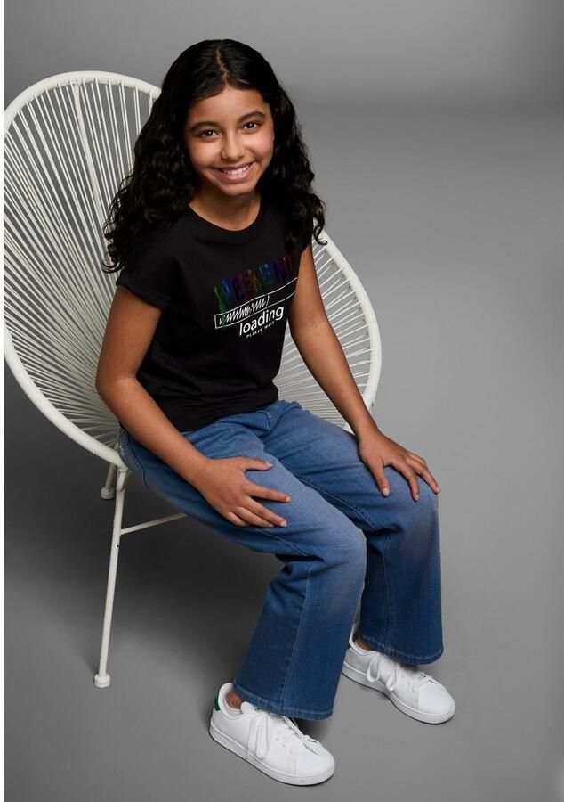 KIDSWORLD T-shirt WEEKEND loading...please wait Korte mouwen wijde pasvorm bedrukt uiterlijk ronde hals - Foto 3