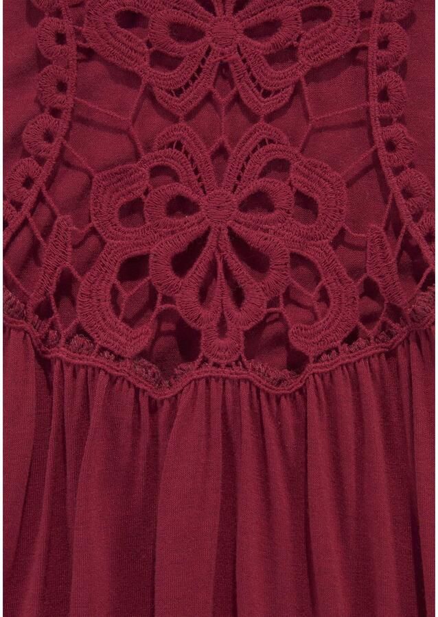 KIDSWORLD Tanktop Viskose Top met kanten inzet achter