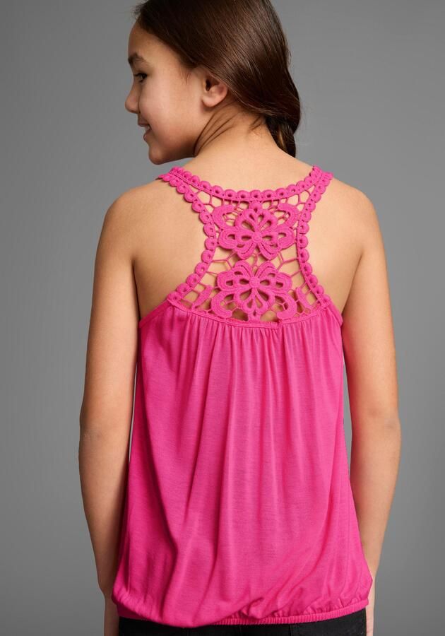 KIDSWORLD Tanktop Viskose Top met kanten inzet achter - Foto 6