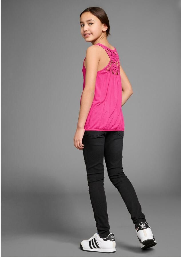 KIDSWORLD Tanktop Viskose Top met kanten inzet achter - Foto 2