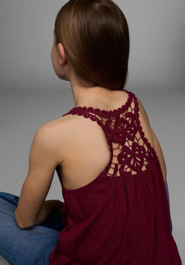 KIDSWORLD Tanktop Viskose Top met kanten inzet achter - Foto 2