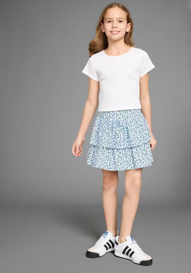 KIDSWORLD Volantrok Lagenrok in schattig bloe ontwerp - Foto 5