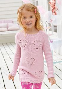 KIDSWORLD Lange trui met schattige harten