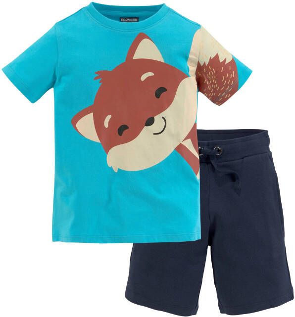 KIDSWORLD Shirt & broek Vos T-shirt & sweatbermuda als set (voordeelset 2-delig)