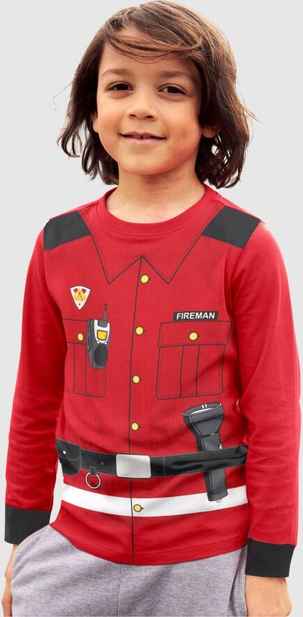 KIDSWORLD Shirt met lange mouwen Brandweer Uniformprint
