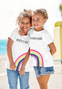 KIDSWORLD Shirt met print BETTER TOGETHER voor vriendinnen (set van 2)