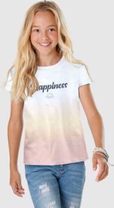 KIDSWORLD Shirt met print HAPPINESS in verlopende kleuren met print