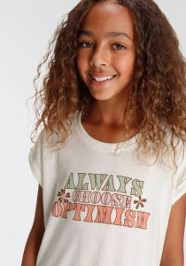KIDSWORLD T-shirt Always choose optimism wijd casual model
