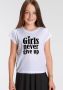 KIDSWORLD T-shirt Girls never give up - Thumbnail 1