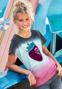 KIDSWORLD T-shirt met omkeerbare pailletten & kleurverloop