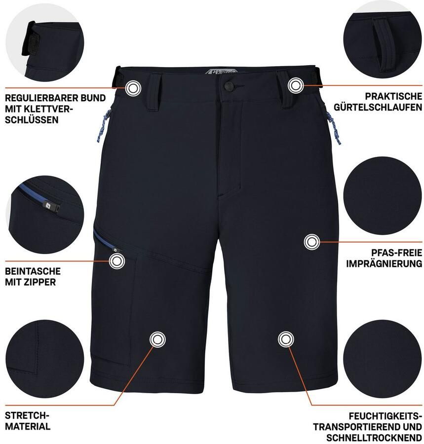 Killtec Bermuda KOS 15 MN BRMDS Waterafstotend sneldrogend stretch PFAS-vrij geïmpregneerd - Foto 2