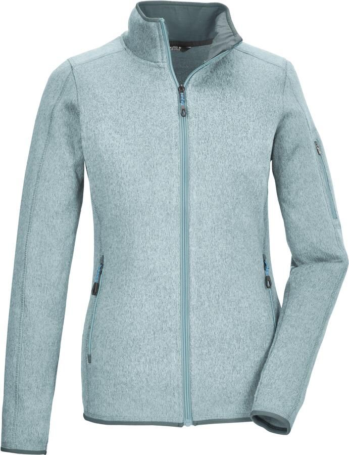 Killtec Fleecejack KOW 111 WMN KNT FLC JCKT Gebreid fleece jack gemêleerde look stretch afsluitbare zakken - Foto 2