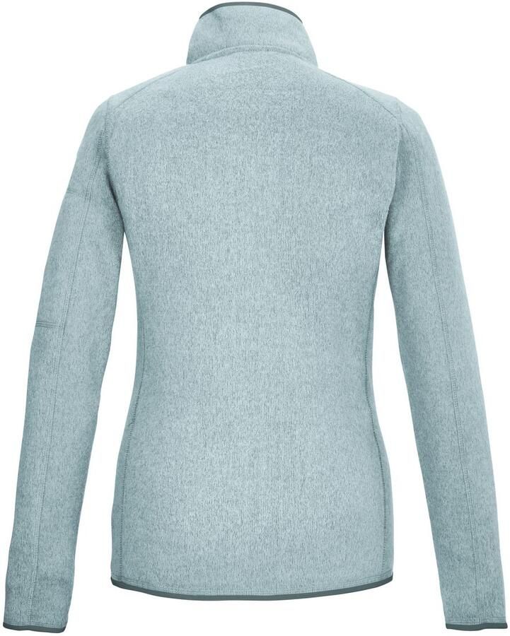 Killtec Fleecejack KOW 111 WMN KNT FLC JCKT Gebreid fleece jack gemêleerde look stretch afsluitbare zakken