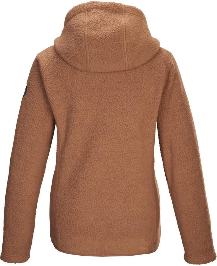 Killtec Fleecejack KSW 108 WMN FLC JCKT Fleecejas in hybride look verstelbare capuchon kinbescherming