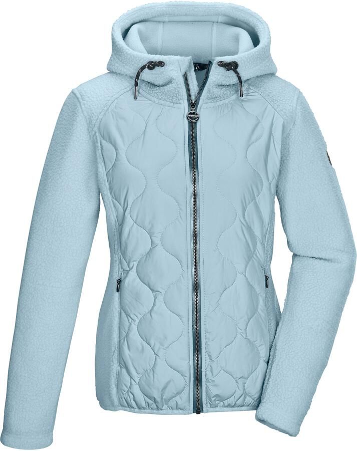 Killtec Fleecejack KSW 108 WMN FLC JCKT Fleecejas in hybride look verstelbare capuchon kinbescherming - Foto 3