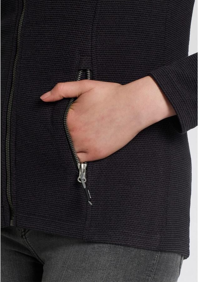 Killtec Fleecejack van gestructureerd materiaal