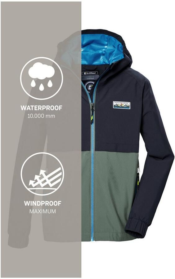 Killtec Functioneel jack KOS 141 BYS JCKT Waterdichte kinderjas Colourblock reflecterend - Foto 5
