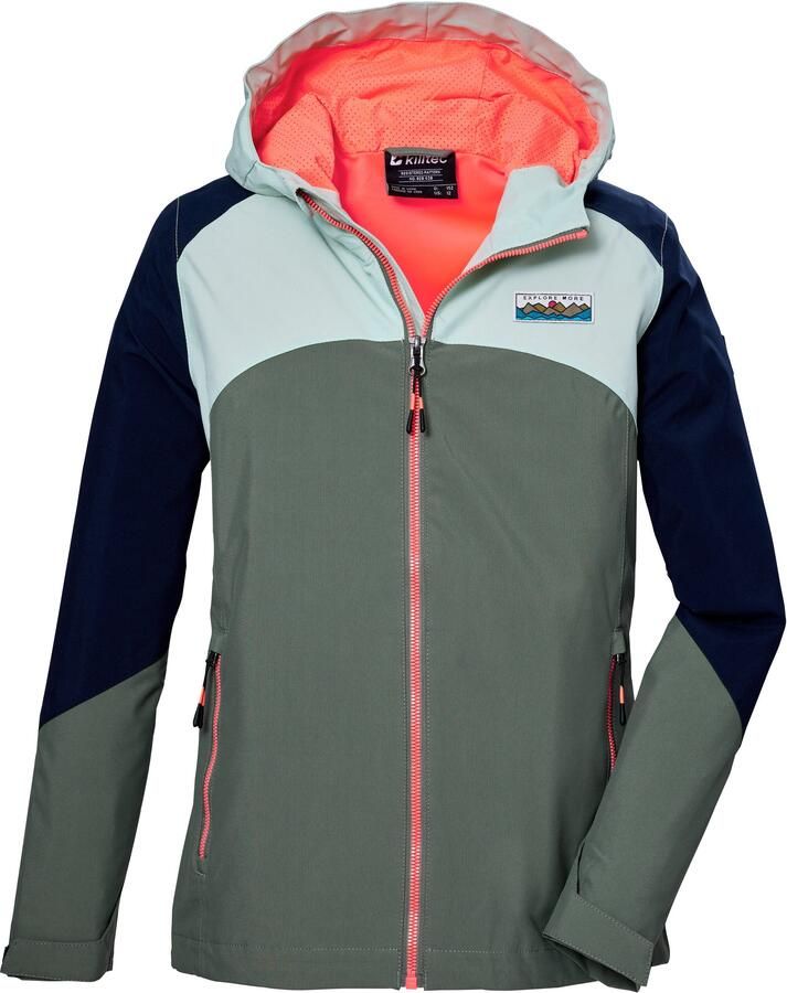 Killtec Functioneel jack KOS 150 GRLS JCKT Wind- en waterdichte kinderjas met verstelbare capuchon PFAS-vrij - Foto 2
