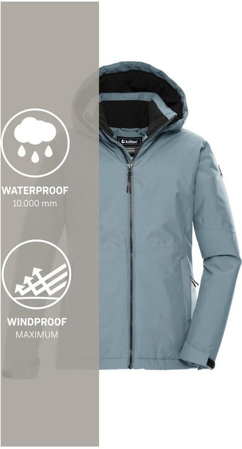 Killtec Functioneel jack KOW 217 GRLS JCKT Wind- en waterdichte kinderjas met fleece en verstelbare capuchon - Foto 5