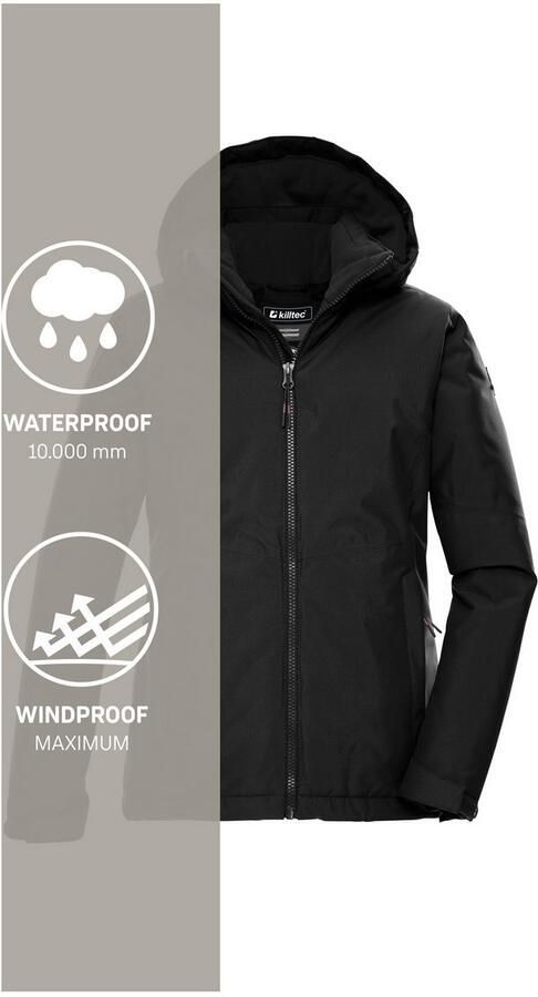 Killtec Functioneel jack KOW 217 GRLS JCKT Wind- en waterdichte kinderjas met fleece en verstelbare capuchon - Foto 5