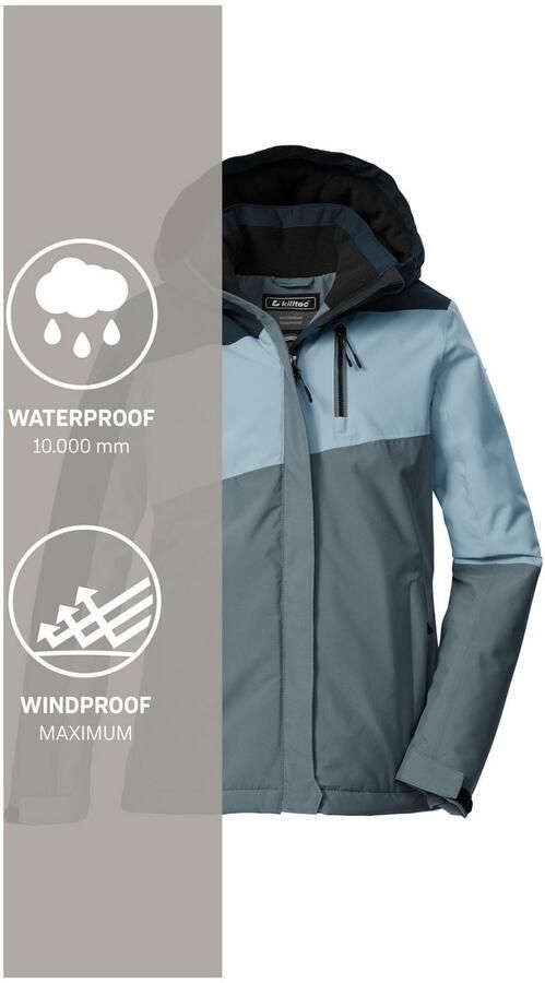 Killtec Functioneel jack KOW 218 GRLS JCKT Winddichte waterdichte kinderjas met verstelbare capuchon - Foto 5