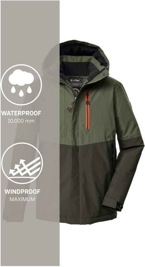 Killtec Functioneel jack KOW 222 BYS JCKT Wind- en waterdichte kinderjas met fleece reflecterende print - Foto 6