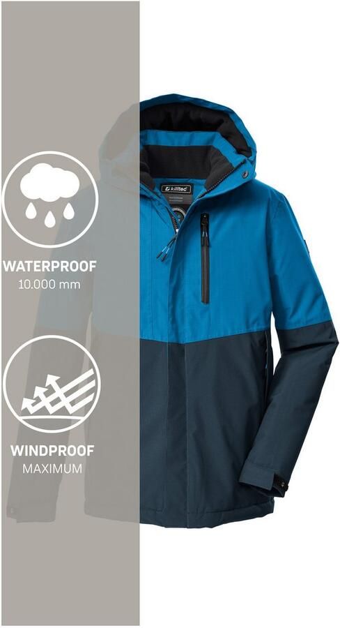 Killtec Functioneel jack KOW 222 BYS JCKT Wind- en waterdichte kinderjas met fleece reflecterende print - Foto 5
