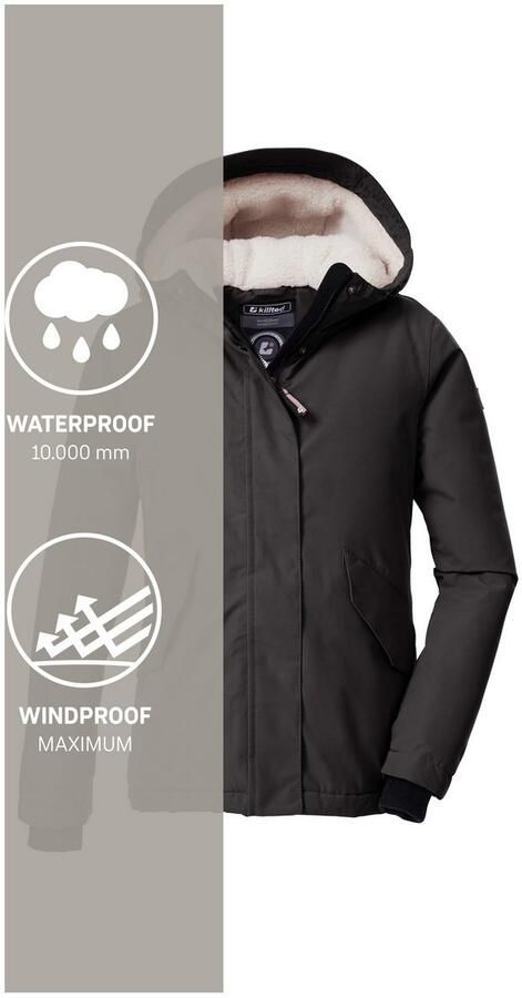 Killtec Functioneel jack KOW 235 GRLS JCKT Wind- en waterdichte kinderjas met teddybont PFAs-vrij geïmpregneerd - Foto 6