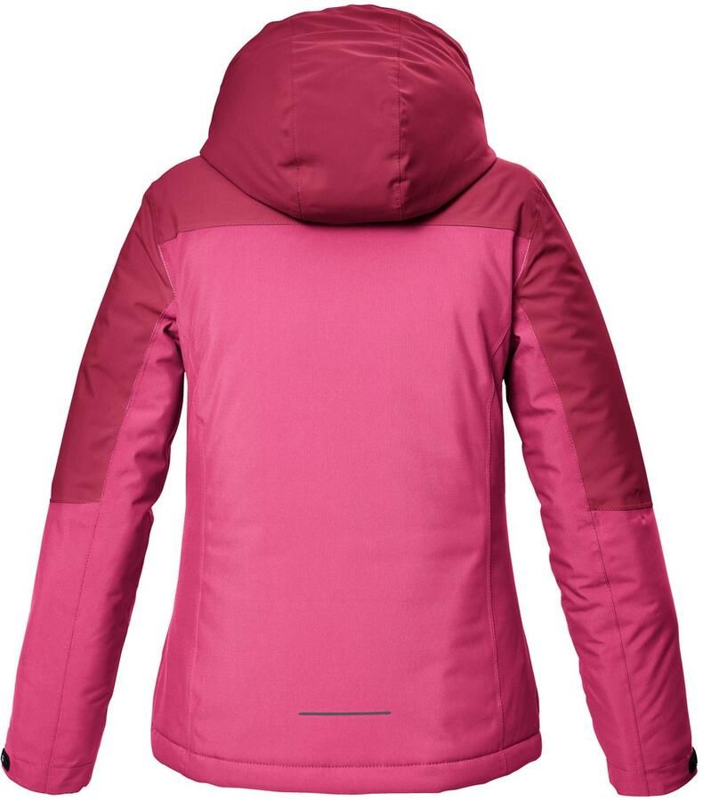 Killtec Functioneel jack KOW 353 GRLS JCKT Waterdichte meisjesjas met capuchon sneeuwvanger en fleece-inzet