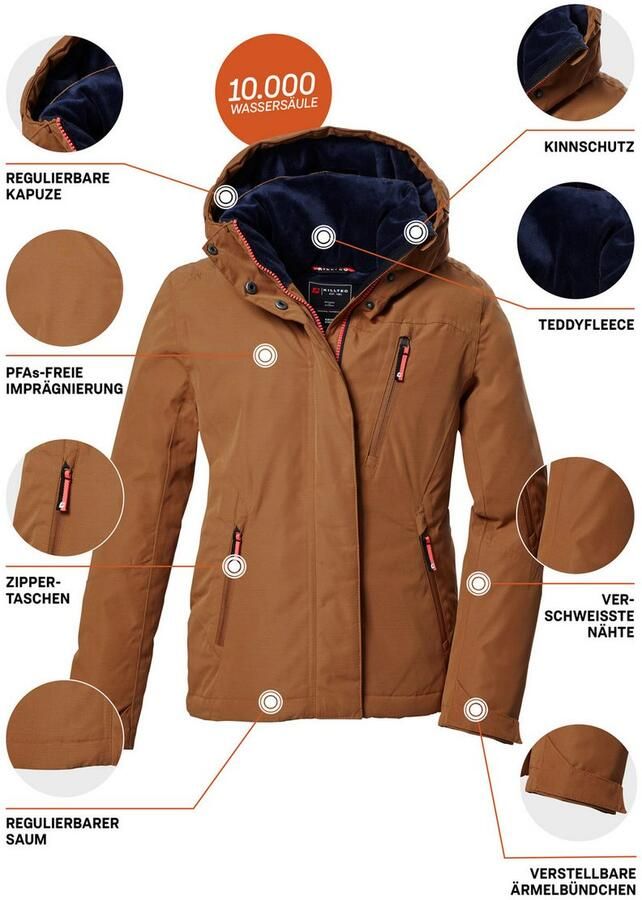 Killtec Functioneel jack KOW 356 GRLS JCKT Waterdichte meisjesjas met capuchon verstelbare manchetten - Foto 2