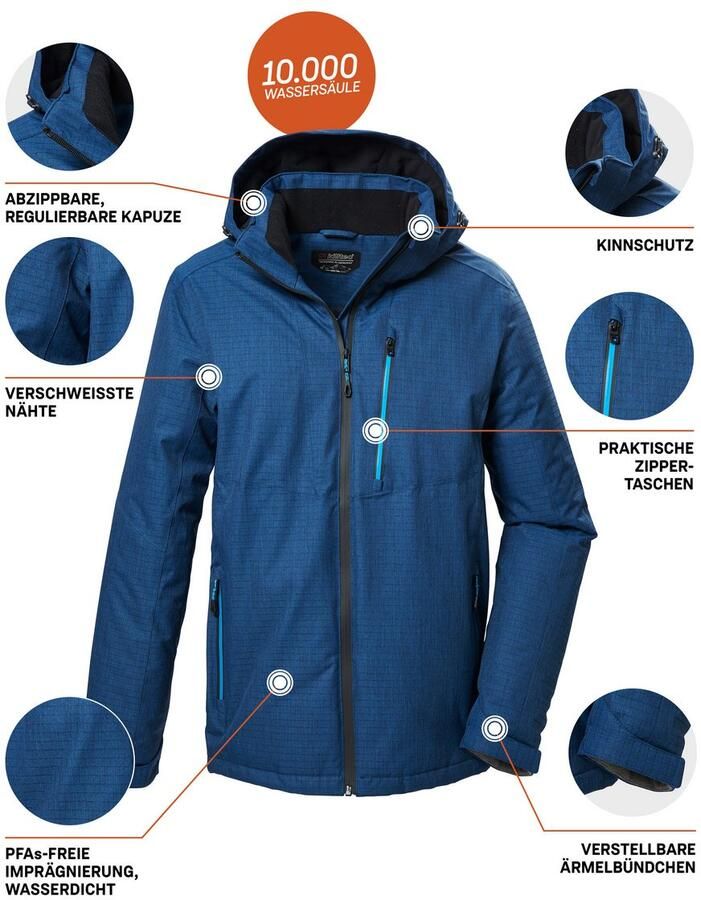 Killtec Functioneel jack KOW 7 MN JCKT Water- en winddichte outdoorjas ade d gemêleerde uitstraling - Foto 2