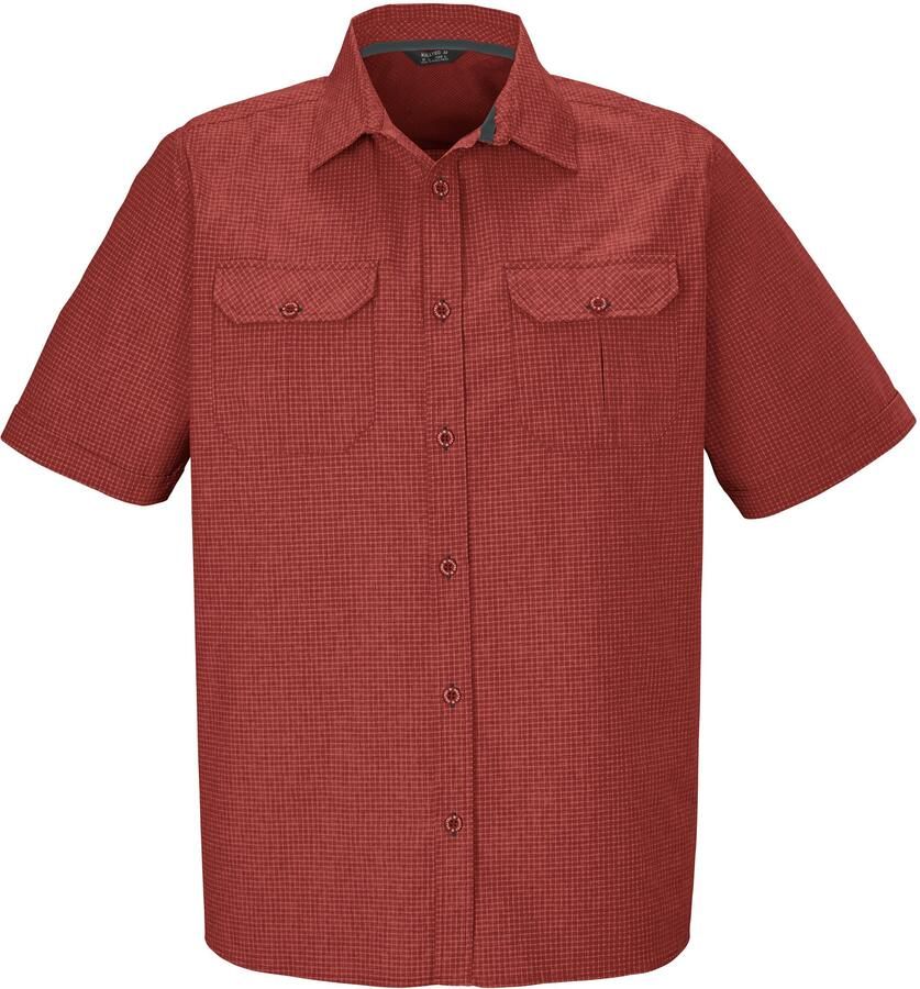 Killtec Functioneel shirt KOS 47 MN WVN SHRT Geruit heren functioneel overhemd ademend