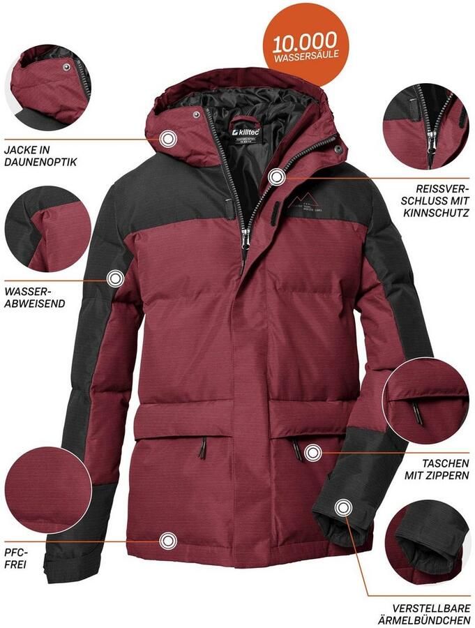 Killtec Gewatteerde jas KOW 156 BYS QLTD JCKT Waterafstotende ade de gewatteerde jas met colourblock-design - Foto 2