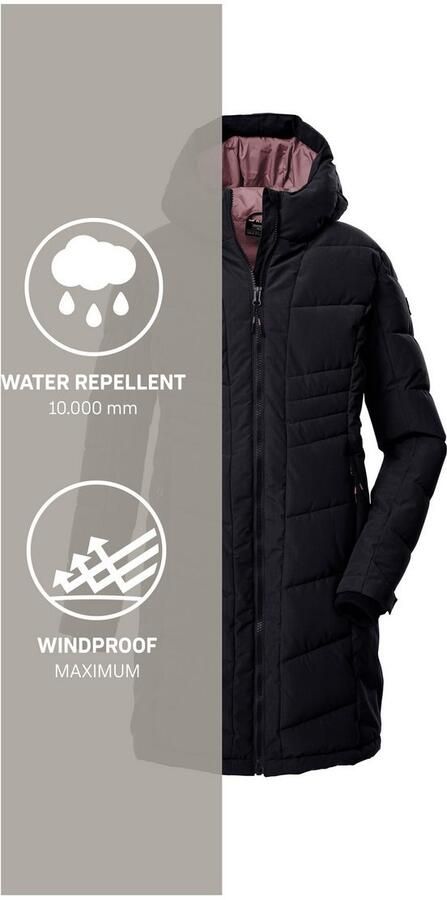 Killtec Gewatteerde jas KOW 219 GRLS QLTD CT Winddichte waterafstotende jas met 10.000 mm waterkolom - Foto 5