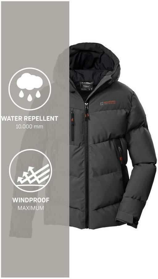 Killtec Gewatteerde jas KOW 230 BYS QLTD JCKT Winddichte waterafstotende kinderjas met verstelbare chetten - Foto 5