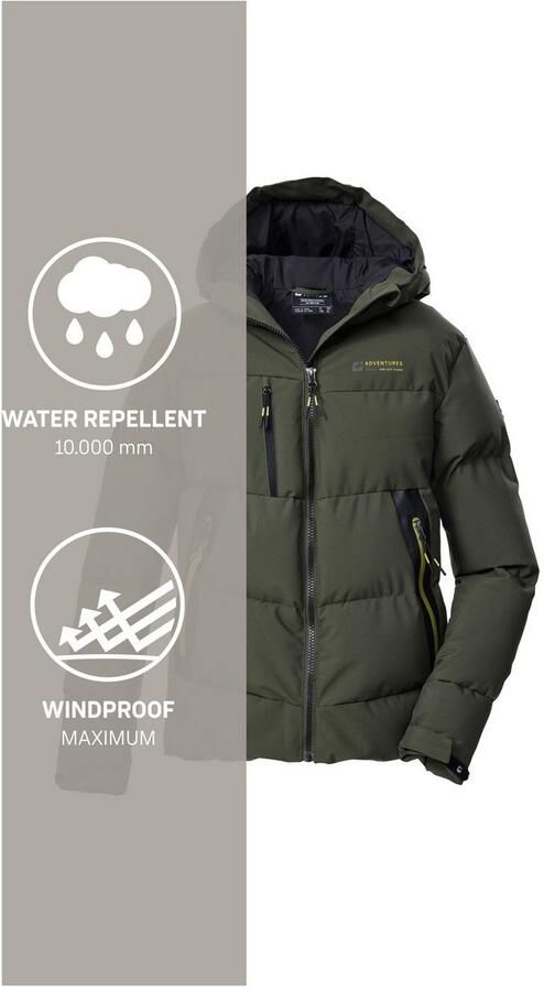 Killtec Gewatteerde jas KOW 239 BYS QLTD JCKT Winddichte waterafstotende kinderjas met verstelbare chetten - Foto 5