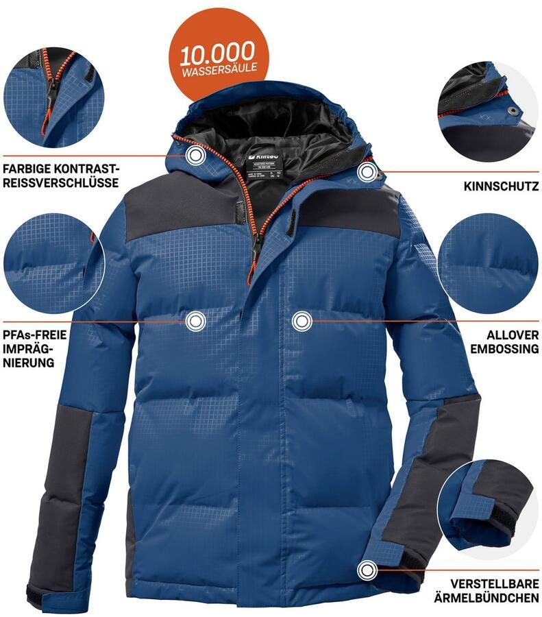 Killtec Gewatteerde jas KOW 31 BYS QLTD JCKT Kinder winterjas gevoerd wind- en waterafstotend ade d