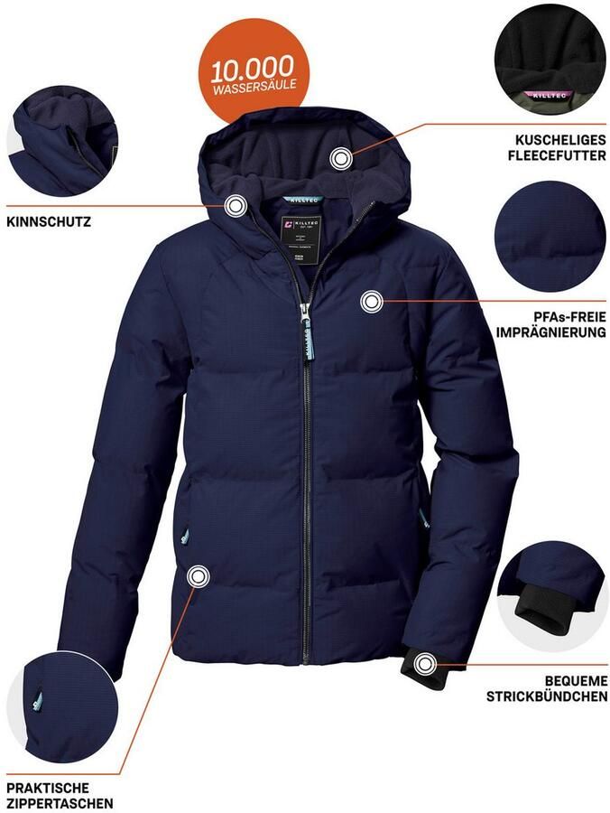 Killtec Gewatteerde jas KOW 357 GRLS QLTD JCKT Waterafstotende meisjesjas met capuchon ademend warm - Foto 3