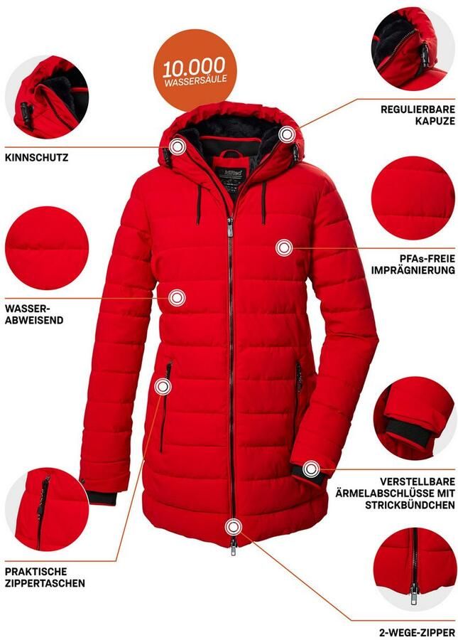 Killtec Gewatteerde jas KOW 55 WMN QLTD PRK Waterafstotende winddichte damesparka ademend - Foto 2