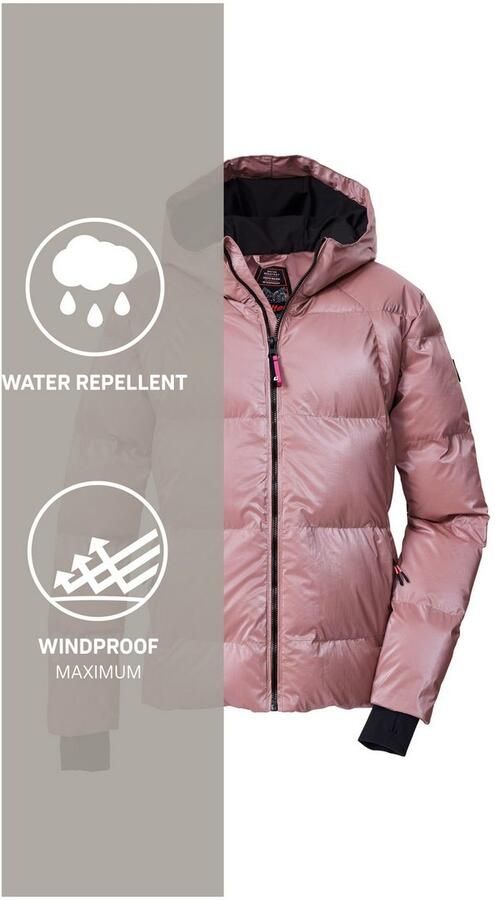 Killtec Gewatteerde jas KSW 210 GRLS QLTD JCKT Metallic look waterafstotend warm PFAs-vrij geïmpregneerd - Foto 6