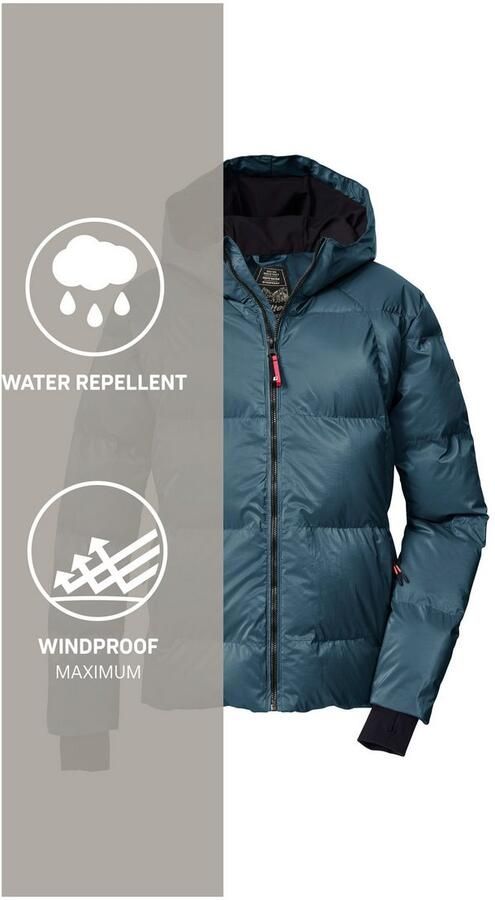 Killtec Gewatteerde jas KSW 210 GRLS QLTD JCKT Metallic look waterafstotend warm PFAs-vrij geïmpregneerd - Foto 5
