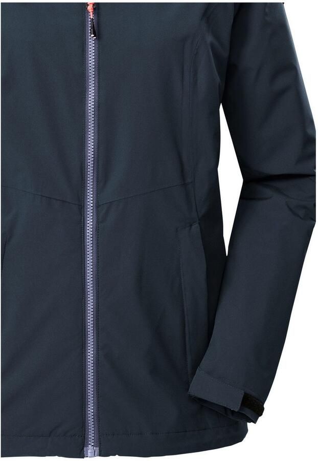 Killtec Outdoorjack Dames regenjas OOKS 1 Lichte water- en winddichte jas ademend afneembare capuchon - Foto 3